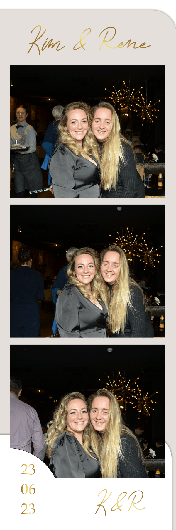 Exemple de bande photo mariage personnalisée